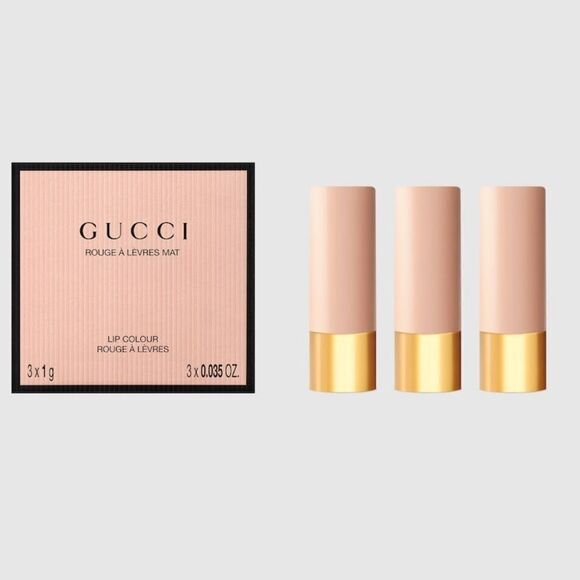 GUCCI Mini Matte Lipstick Set - Luxe 3-Piece Collection - Picture 11 of 16